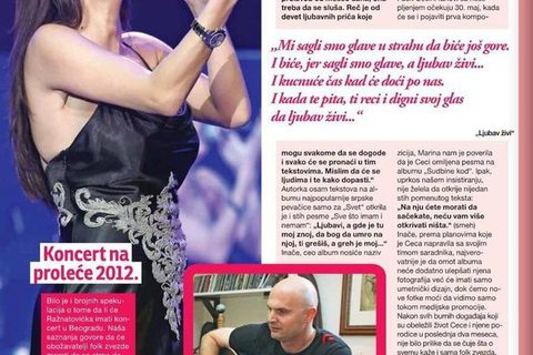 svet magazin ceca ljubavi zivi novi album aleksandar milic maj 2011