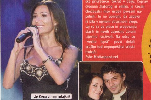 Novine: koncert u Celju. Ceca.